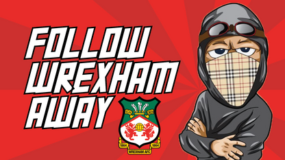 Follow Wrexham Away Design custom football sticker waterproof vinyl