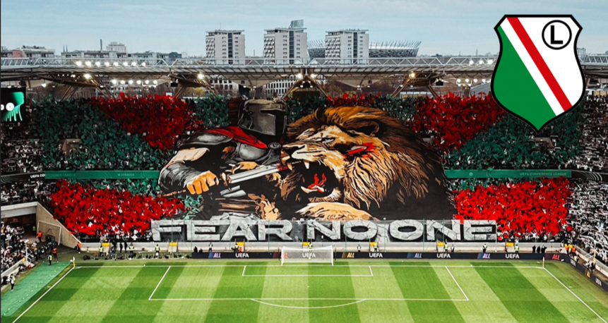 Legia Warsaw Tifo Design custom football sticker waterproof vinyl custom football sticker