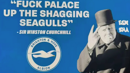 Fuck Palace, Up The Shagging Seagulls Design custom football sticker waterproof vinyl