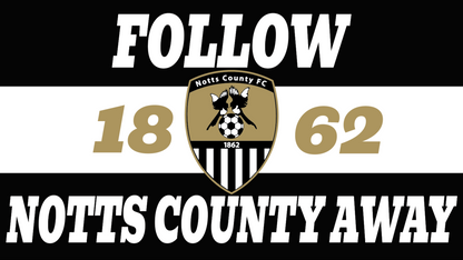 Follow Notts County Away Design custom football sticker waterproof vinyl