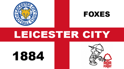 Leicester England Flag Design custom football sticker waterproof vinyl