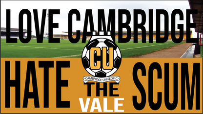 Love Cambridge UnitedDesign custom football sticker waterproof vinyl