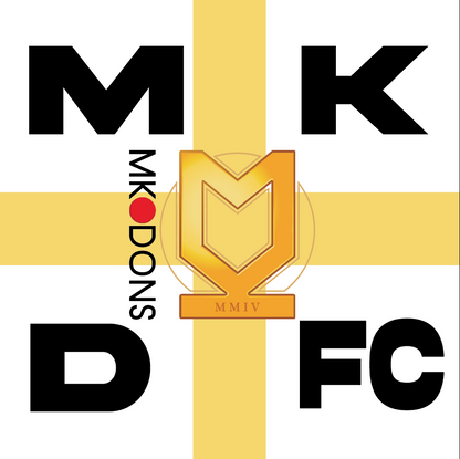 MK Dons Square Design custom football sticker waterproof vinyl