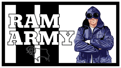 Ram Army Design custom football sticker waterproof vinyl