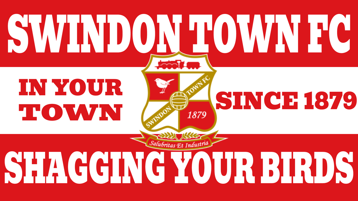 Swindon Town Shagging Your Birds x10 custom football sticker