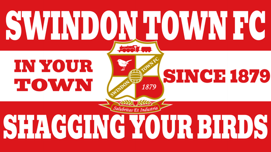 Swindon Town Shagging Your Birds x10 custom football sticker