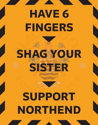 Blackpool 6 Fingers Design custom football sticker waterproof vinyl