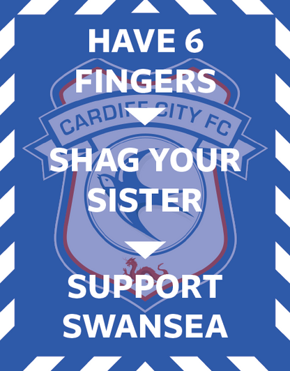 Swansea 6 Fingers Design custom football sticker waterproof vinyl