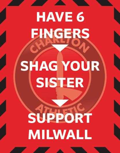 Millwall 6 Fingers Design x10