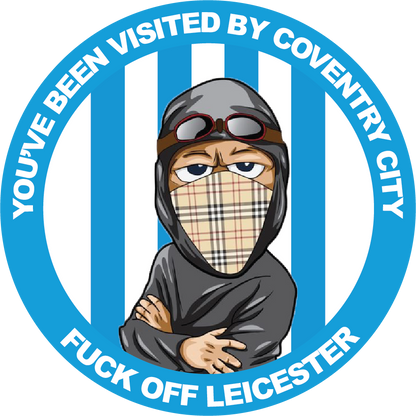 Coventry City Circular Design custom football sticker waterproof vinyl