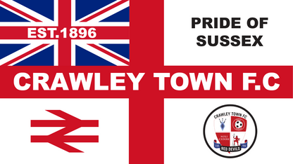 Crawley England Flag Design custom football sticker waterproof vinyl