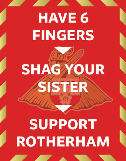 Rotherham 6 Fingers Design custom football sticker waterproof vinyl