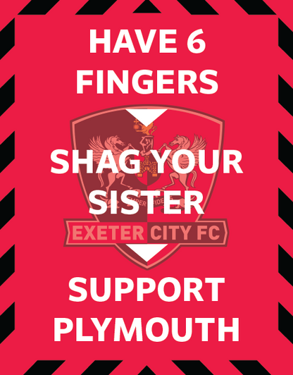 Plymouth 6 Fingers Design custom football sticker waterproof vinyl