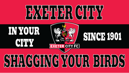 Exeter City Shagging Your Birds Design custom football sticker waterproof vinyl