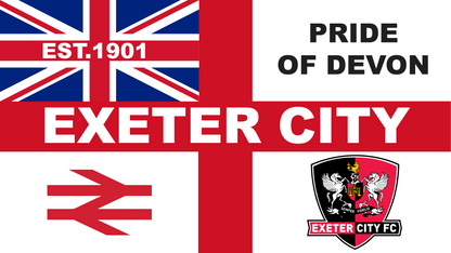 Exeter City England Flag Design custom football sticker waterproof vinyl