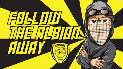 Follow The Albion Away Design custom football sticker waterproof vinyl