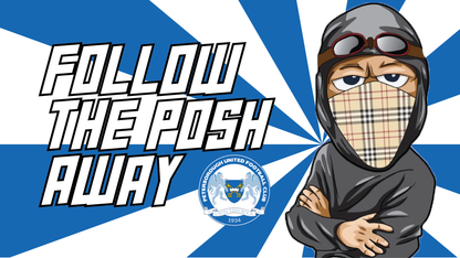 Follow The Posh Away Design custom football sticker waterproof vinyl