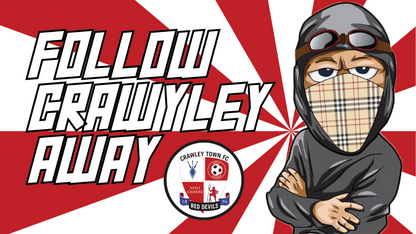 Follow Crawley Away Design custom football sticker waterproof vinyl