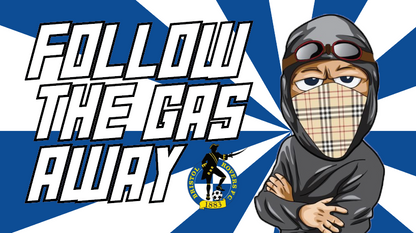 Follow The Gas Away Design custom football sticker waterproof vinyl