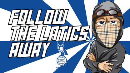 Follow The Latics Away Design custom football sticker waterproof vinyl
