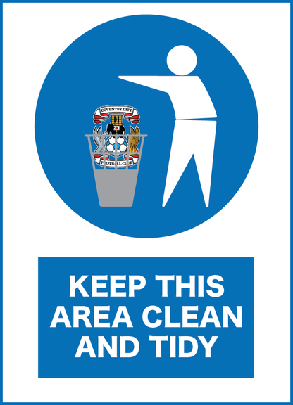 Keep This Area Clean And Tidy Leicester Design custom football sticker waterproof vinyl