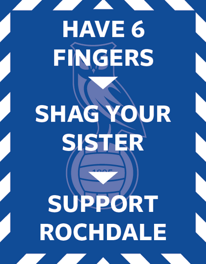 Rochdale 6 Fingers Design custom football sticker waterproof vinyl