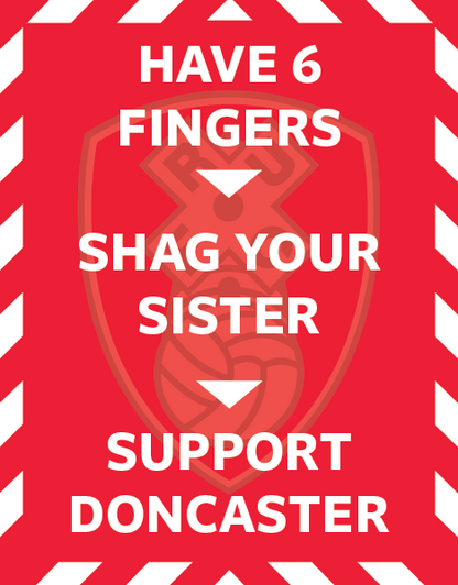 Doncaster 6 Fingers Design custom football sticker waterproof vinyl