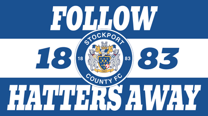 Follow Hatters Away Design custom football sticker waterproof vinyl
