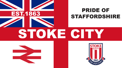 Stoke City England Flag Design custom football sticker waterproof vinyl