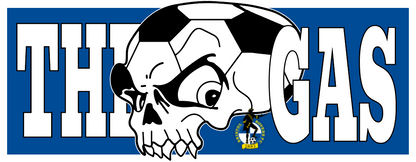 Bristol Rovers The Gas Skull Design custom football sticker waterproof vinyl