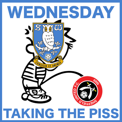 Sheffield Wednesday Taking The Piss Alternative Design custom football sticker waterproof vinyl